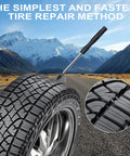 60Pcs Tire Repair Kit With Self Service Rubber Nails And Screws Includes Screwdriver For Quick Emergency Flat Tire Fixes