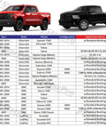 Vehicle compatibility chart for Beefed Up Front Upper Control Arm With Ball Joints Replacement Kit including Chevy and GMC models.