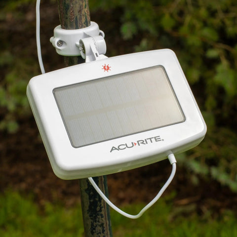 Solar Power Pack For Weather Sensors Iris Atlas Optimus Eliminates Battery Swaps With Solar Charging Safer Setup installed on pole