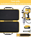 Hard Case For 20V Max Cordless Grease Gun DCGG571M1 DCGG571B Case Only, showing open and closed views with accessories not included