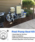 O-Ring Rebuild Repair Kit For Pool Pumps That Keeps Your Pentair SuperFlo SuperMax Running Smooth next to pool pump installation