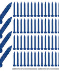 200-Piece Pro Grade Heavy Duty Set Of 1/4 By 1-3/4 Inch Hex Head Concrete Screws With Two 3/16 Inch Drill Bits Blue Slotted Masonry Anchors