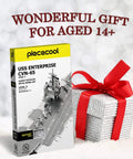 Epic 3D Metal Puzzle Kit For Adults With 130 Pieces DIY USS Enterprise CVN 65 Aircraft Carrier Model Set with gift box