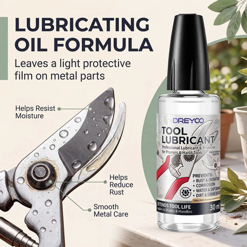 Pruner Lubricant For Garden Tools, Hedge Trimmer Oil For Blades, Pruning Shears Oil, Keeps Pivot Joints Smooth And Slick, Reduces Friction, Protects Exposed Metal, 1 Fl Oz bottle