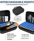 Open TSA Approved Peptide Travel Case With Vial Holder For 3ml Or 1ml Vials Space For 30ml BAC Water Syringe Pockets
