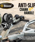 800lbs Capacity Beefy Built Heavy Duty Hand Winch With 26 Foot Steel Cable Two Way Ratchet Crank for trailers and ATVs