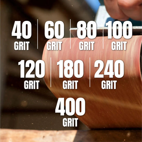 4x24 Inch Sanding Belts Set, 10 Pack, 40 Grit Aluminum Oxide Sandpaper with various grit numbers for oscillating belt sander