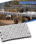 420 Motorcycle Chain With 132 Links And Chain Breaker Kit For 50cc To 212cc ATVs And Dirt Bikes displayed on outdoor background