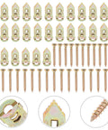 40 Piece No Drill Drywall Anchor Kit With Self Drilling Metal Anchors And Screws For Sheetrock And Gypsum Boards Easy Install For DIY Home Upgrades And Pro Renovation Projects, 40 gold metal anchors and screws set