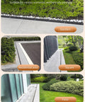Stainless Steel Trench Drain System For Patios And Walkways in outdoor garden, residential, square, and patio settings.