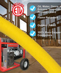 Heavy Duty Generator Adapter For 20 Amp T Blade Plug To T Slot With Power Indicator Light 12 Gauge in yellow at job site