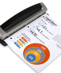 Office Workhorse 3 Hole Paper Punch With Adjustable 2 To 3 Hole Settings 10 Sheet Capacity Heavy Duty Metal Puncher in use on paper