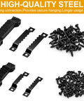 Kickass 180 Pieces Sawtooth Picture Hangers Heavy Duty Wall Hanging Kit Featuring Two Sizes And 120 Sturdy Screws, includes black steel hangers and screws.