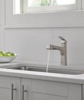 Xander Pull Out Kitchen Faucet With Sprayer Stainless Steel Fits Single Hole Or 3 Hole Mount Modern High Arc Kitchen Tap
