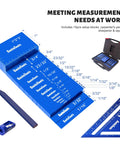 15 Piece Inch Setup Blocks Precision Height Gauge Set With Carpenter Pencil And Sharpener Shop Tough Woodworking Kit with measurement markings.