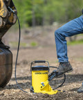 Heavy Duty Grease Gun With 10,000 Psi Output For Fast No Sweat Lubrication, Hands Free Foot Operation, Pressure Relief Valve