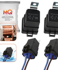 Two Pack 4 Pin 40 30 Amp 12V DC Waterproof Relay Kit with Heavy Duty 12 AWG Tinned Copper Wires and SPDT Automotive Relay Harness