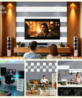 Ultimate Brick Shape Acoustic Panels Made From High Density Polyester Fiber To Blast Away Echoes And Silence Reverb Delivering Pro Grade Noise Reduction For Walls And Ceilings Perfect For Sound Proofing Home Studios And Gaming Rooms Value Pack Of 24 in a stylish living room setting.