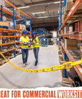 Yellow Plastic Chain Safety Barrier 124 Feet With 2 Inch Links Lightweight UV Protected for crowd control in warehouse