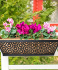 Heavy Duty 24 Inch Metal Planter Boxes For Windowsill And Balcony Railings With Coco Coir Liners 2 Pack Rustproof Powder Coated Finish