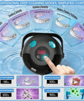 Top Tier 45kHz Ultrasonic Retainer Cleaner Machine For Dentures Night Guards And Mouthguards with digital timer and cleaning modes.
