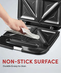 Cleaning the Go-To Panini Maker Grill Press For Quick Grilled Cheese And More 2 Slice, 750 Watt Stainless Steel with nonstick surface