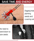 Hand Push Roller Seeder Manual Seeder Machine Walk Behind Row Crop Planter For Planting Corn Cotton Soybean Peanut on soil