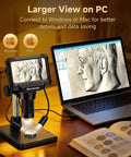 4.3 Inch LCD Digital Coin Microscope With Dual Side Lighting For Coin Collectors To Inspect Doubled Die RPM Scratches And Fine Mint Details Not Ideal For Capturing Full Views Of Large Coins, connected to laptop