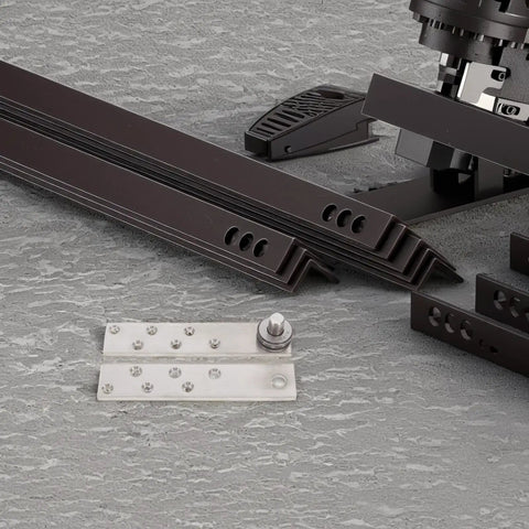 Hidden Pivot Hinge System For Wooden Bookcase Doors, 360 Degree Stainless Steel Heavy Duty Concealed Upper And Lower Frame Hinges