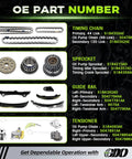 3.6L Pentastar Timing Chain Kit With Sprocket For Dodge Durango 2011-2015, Charger and Others - Part Number Details
