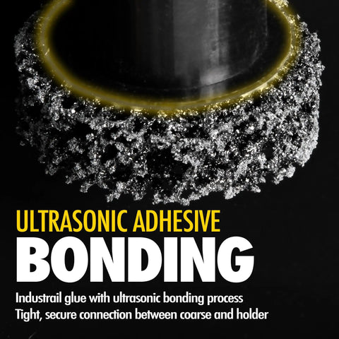 Close-up of Pro Grade Wheel Hub Resurfacing Kit With Metal Housing And Brake Surface Cleaner bonded surface detail.