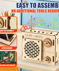 DIY FM Radio Kit For Beginners Build Your Own 88 To 108 MHz Radio Toy displayed with snap-on assembly and circuit board features.