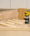 Juice Groove Router Jig With 8 Spacers, Adjustable Groove Guide For Cutting Boards Up To 22 X 29 Inches, Wooden Router Guide