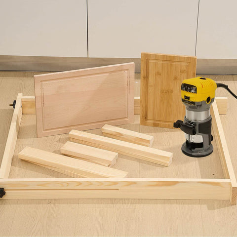 Juice Groove Router Jig With 8 Spacers, Adjustable Groove Guide For Cutting Boards Up To 22 X 29 Inches, Wooden Router Guide