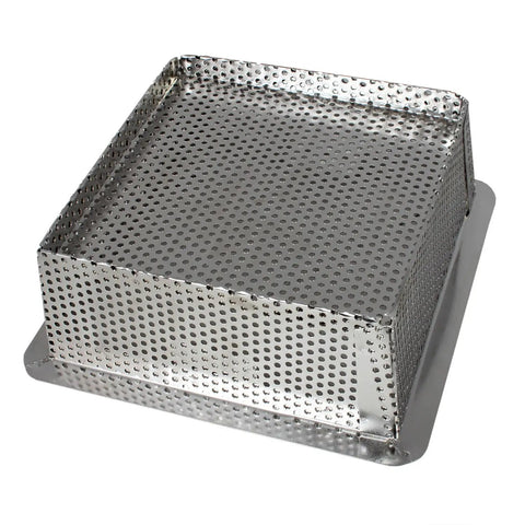 Floor Drain Strainer Square 8-1/2 By 8-1/2 By 3 Inches, Stainless Steel 304 0.8mm Thick, 18-8 Finish, Heavy Duty Square Drain Screen For Shower And Floor, Built To Last, Silver.
