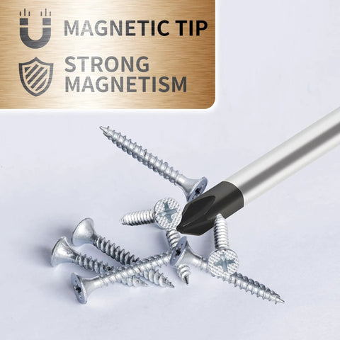Magnetic Screwdriver Set 5 Piece Slotted And Phillips With Ergonomic Non Slip Handles Permanent Magnetic Tips in use