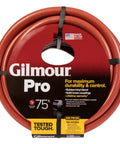 Heavy Duty Three Quarter Inch By Seventy Five Foot Garden Hose With Kink-Resistant, Commercial Grade Rubber And Vinyl Construction, Abrasion-Resistant Red Cover, 400 PSI Burst Strength