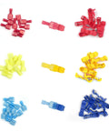 T Tap Wire Connectors Kit 60 Pieces 30 Pairs Self Stripping Plug And Play Ready Quick Wire Splice Taps in red, yellow, blue.