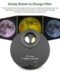 Image showing 2 Inch Five Position Filter Wheel Bundle With Next Gen Laser Collimator And 1.25 Inch Adapter For Newtonian Telescopes