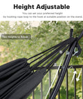 Heavy Duty Hammock Stand With Portable Foldable Patio Hammock For Backyard Or Deck, Sturdy Steel Frame With Non Slip Feet, Adjusting Height View