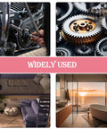 Finishing cup countersunk washer set, stainless steel, 300 pcs (#6 to #12); collage of gears, tools, and home interiors