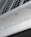 Close-up of Aluminum Exterior Gable Louver Vent For Walls And Crawlspace, Weatherproof Air Grille With Screen Mesh