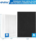 HEPA Filter R Replacement Kit for HPA Series Air Purifiers Includes HEPA R filter and activated carbon pre-filter dimensions