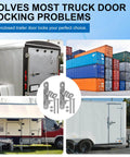 Heavy Duty Cargo Trailer Door Hasps With Buckles For Secure Enclosed Trailer Latches Durable 14 Gauge Steel Construction Anti Theft Security Includes 304 Stainless Steel Bolts And Anti Loosening Nuts installed on trailers and containers