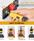 Torque Screwdriver Bit Set With Locking Chuck Never Drop A Bit 13 Piece Driver Kit in use, showing click feedback.