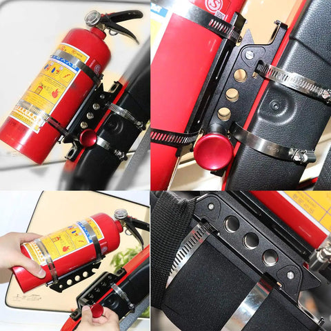 Universal Quick Release Roll Bar Fire Extinguisher Mount Bracket One Hand Grab Feature For Offroad Vehicles Dead Simple Install And Rock Solid Secure Mount