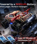 Zombie Themed All Terrain RC Monster Truck 40KPH 4WD Electric Off Road Car With 2.4GHz Remote Waterproof Dual Battery Pack