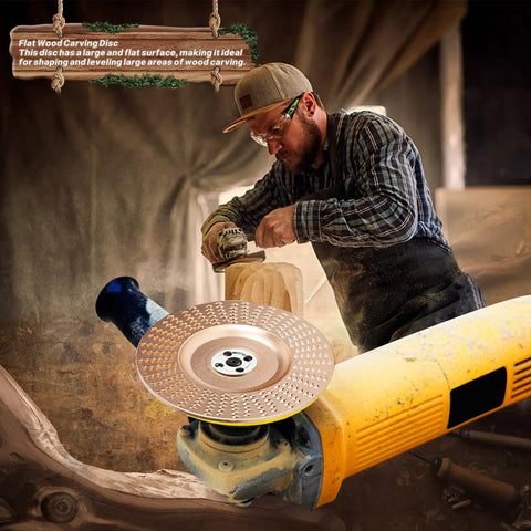 Heavy Duty Wood Carving Disc Set For Angle Grinders Featuring Savage Sharp Stump Grinding Teeth, Five Piece Kit Compatible With Four And Four Point Five Inch Tools, Five Eighth Inch Arbor, Tough As Nails Carbon Steel Milling Blades For Quick Yard Cleanup
