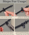 Steps to use 25 Pack One Quarter Inch Max Grip Double Gripping Nylon Hose Clamps with Adjustable Ratcheting Mechanism for garden irrigation.
