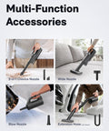 Multi-function accessories for No Sweat Cordless Handheld Car Vacuum Cleaner Packing Serious 23000 Pa Suction for detailing.